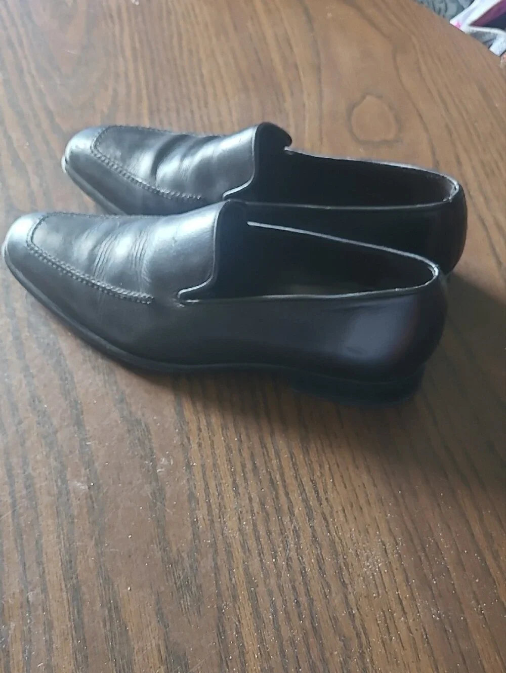 Mezlan Black Leather Slip-On Loafers Size Mens 8m